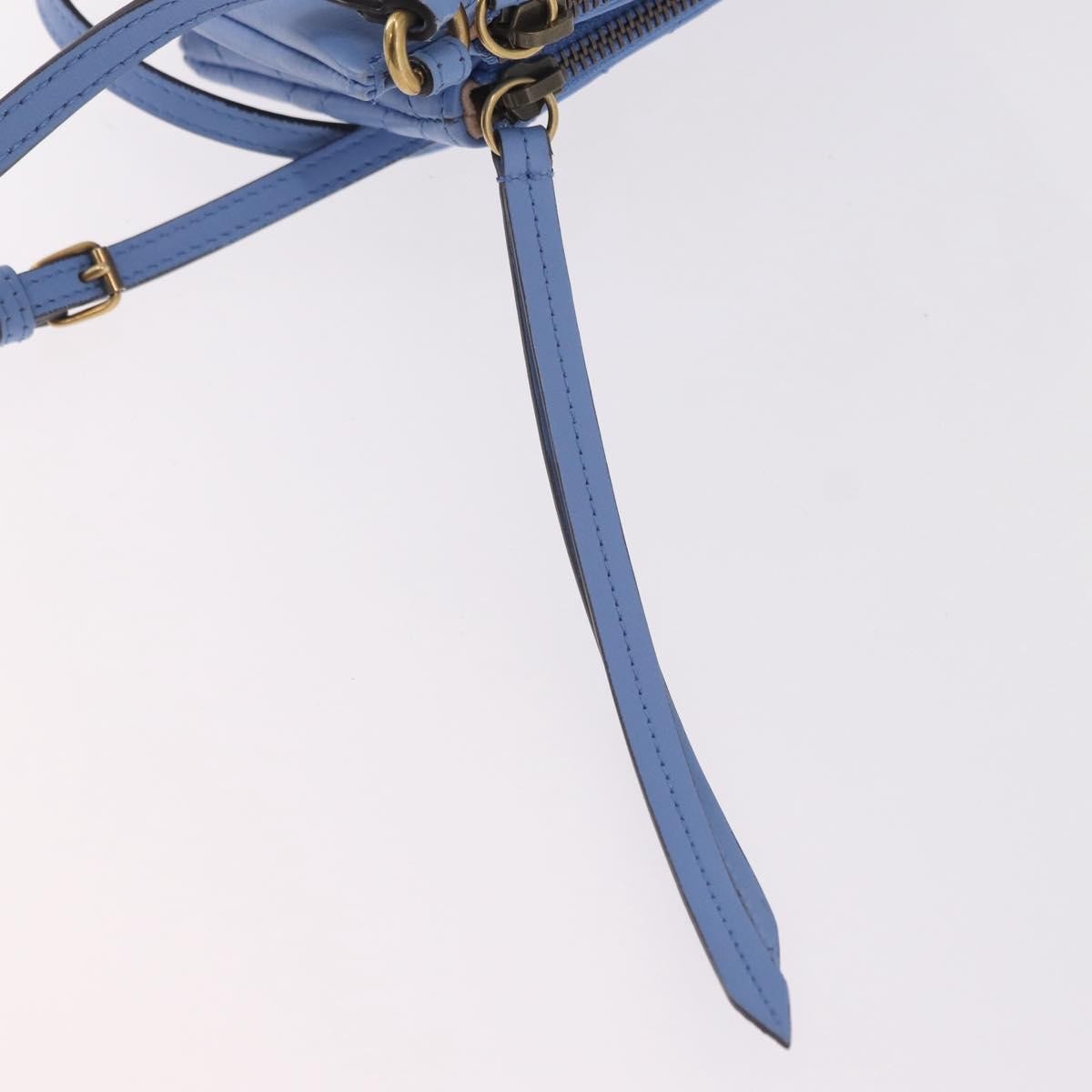 Gucci GG Marmont Double Matelasse Leather, Blue, Leather, Crossbody Bag