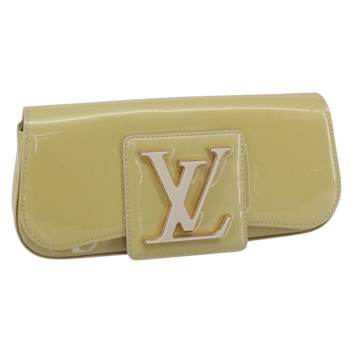 Louis Vuitton Sobe Clutch Patent, Beige, Patent Leather, Clutch