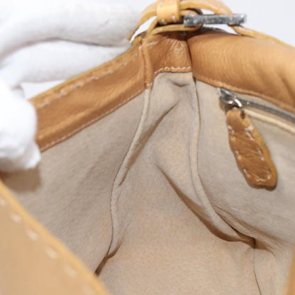 Fendi Selleria Leather, Brown, Leather, Shoulder Bag