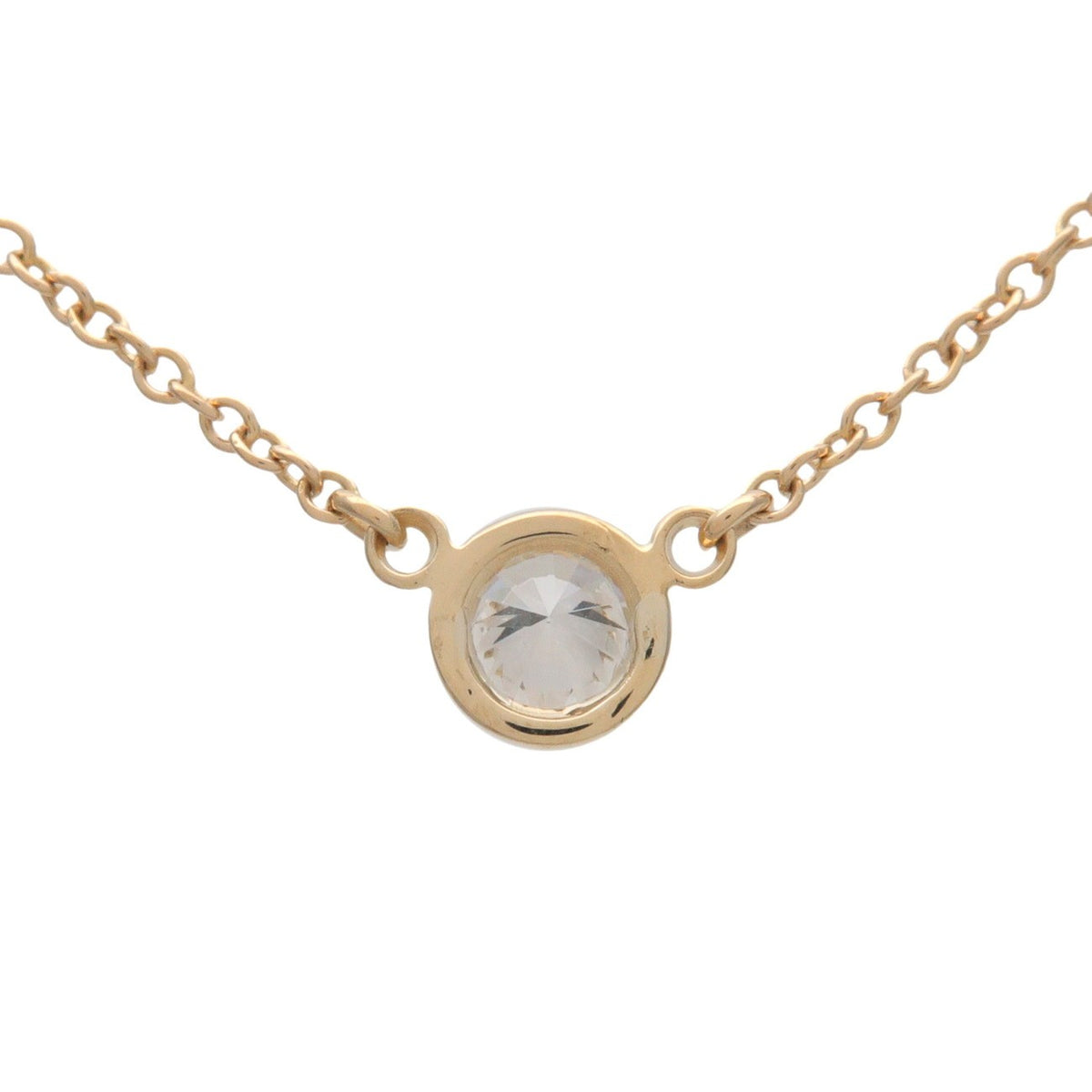 Tiffany & Co. Elsa Peretti Diamonds By The Yard Pendant 18K Yellow Gold with Diamond, Gold, Yellow Gold, Necklace