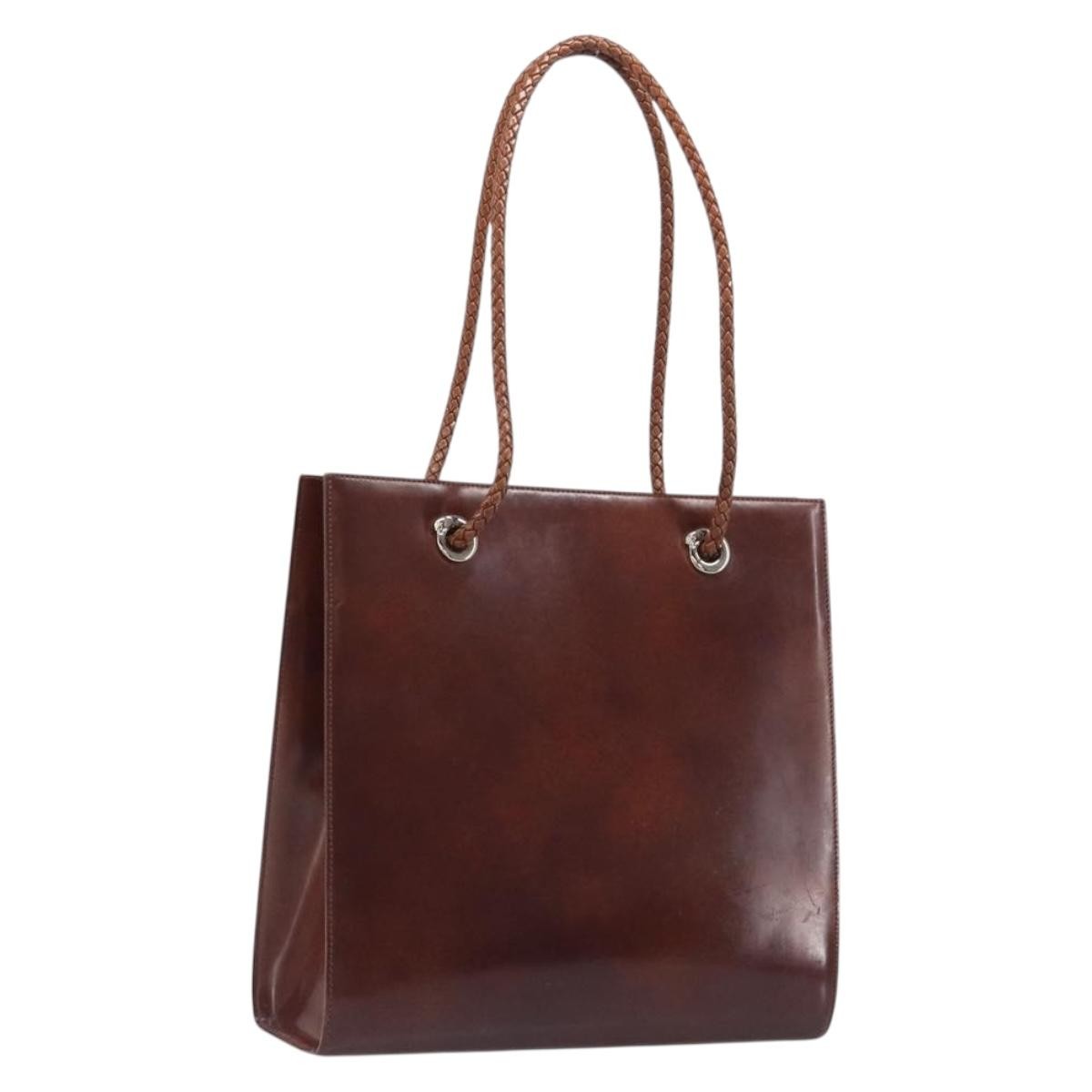 Cartier Panthère Patent Leather, Brown, Patent Leather, Tote Bag