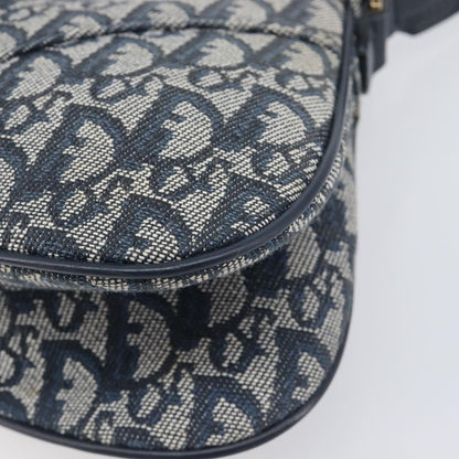 Christian Dior Saddle Messenger Oblique Canvas, Navy, Canvas, Clutch