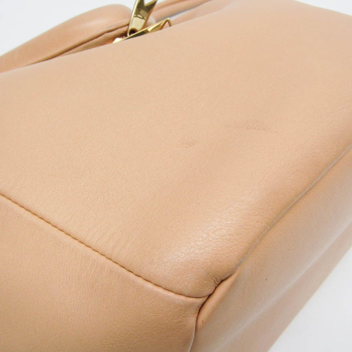 Bottega Veneta Beak Leather, Beige, Leather, Tote Bag