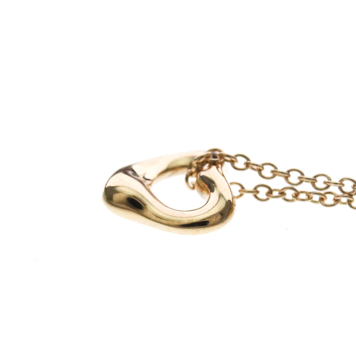 Tiffany & Co. Elsa Peretti Open Heart Pendant 18K Rose Gold, Gold, Pink Gold, Necklace