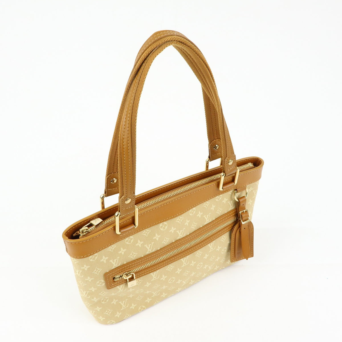 Louis Vuitton Lucille Mini Lin, Beige, Canvas, Handbag