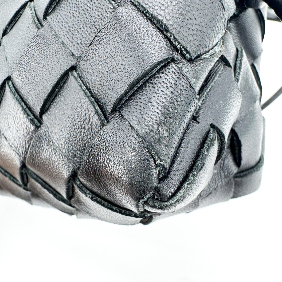 Bottega Veneta Loop Intrecciato Nappa, Black, Leather, Crossbody Bag
