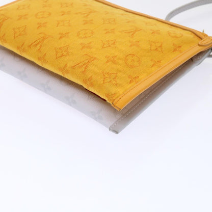 Louis Vuitton Double Flat Messenger Limited Edition Logo Story Monogram Canvas and Denim, Multicolour, Canvas, Clutch