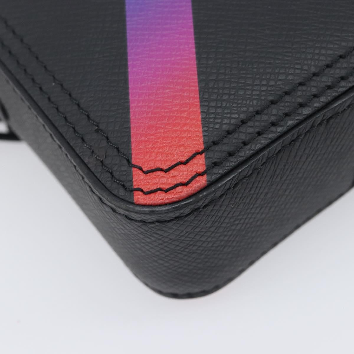 Louis Vuitton Danube Messenger Rainbow Taiga Leather, Black, Leather, Handbag