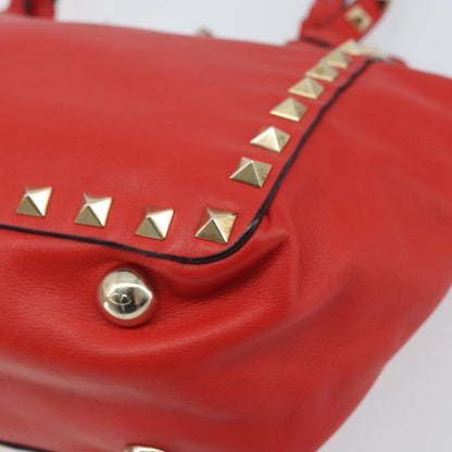 Valentino Garavani Rockstud Tote Soft Leather, Red, Leather, Tote Bag