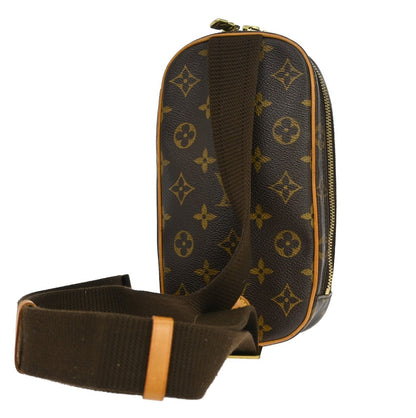 Louis Vuitton Pochette Gange Monogram Canvas, Brown, Canvas, Clutch