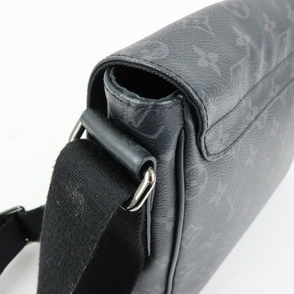 Louis Vuitton District Messenger Monogram Eclipse Canvas, Gray, Canvas, Handbag