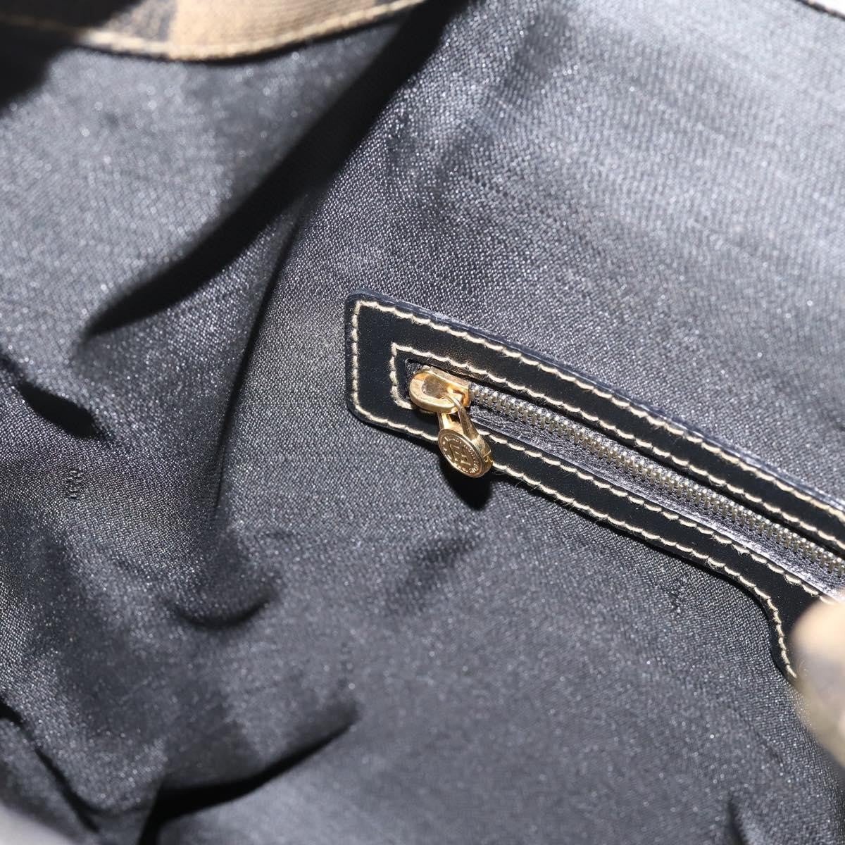 Fendi Vintage Pequin Logo Coated Canvas, Brown, Canvas, Backpack