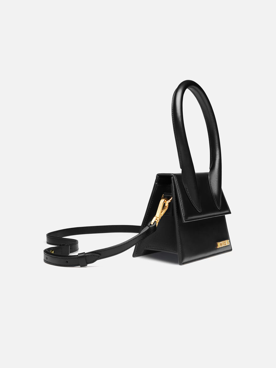 Jacquemus Le Chiquito Moyen Leather, Black, Leather, Handbag