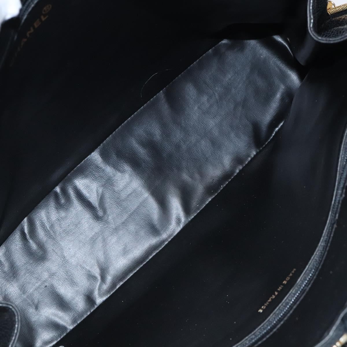 Chanel Vintage CC Dome Caviar, Black, Calfskin, Handbag