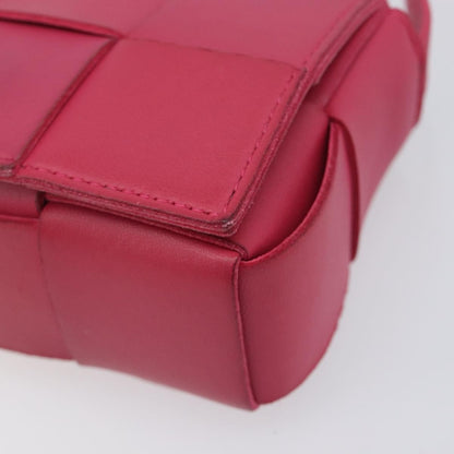 Bottega Veneta Cassette Maxi Intrecciato Leather, Pink, Leather, Crossbody Bag