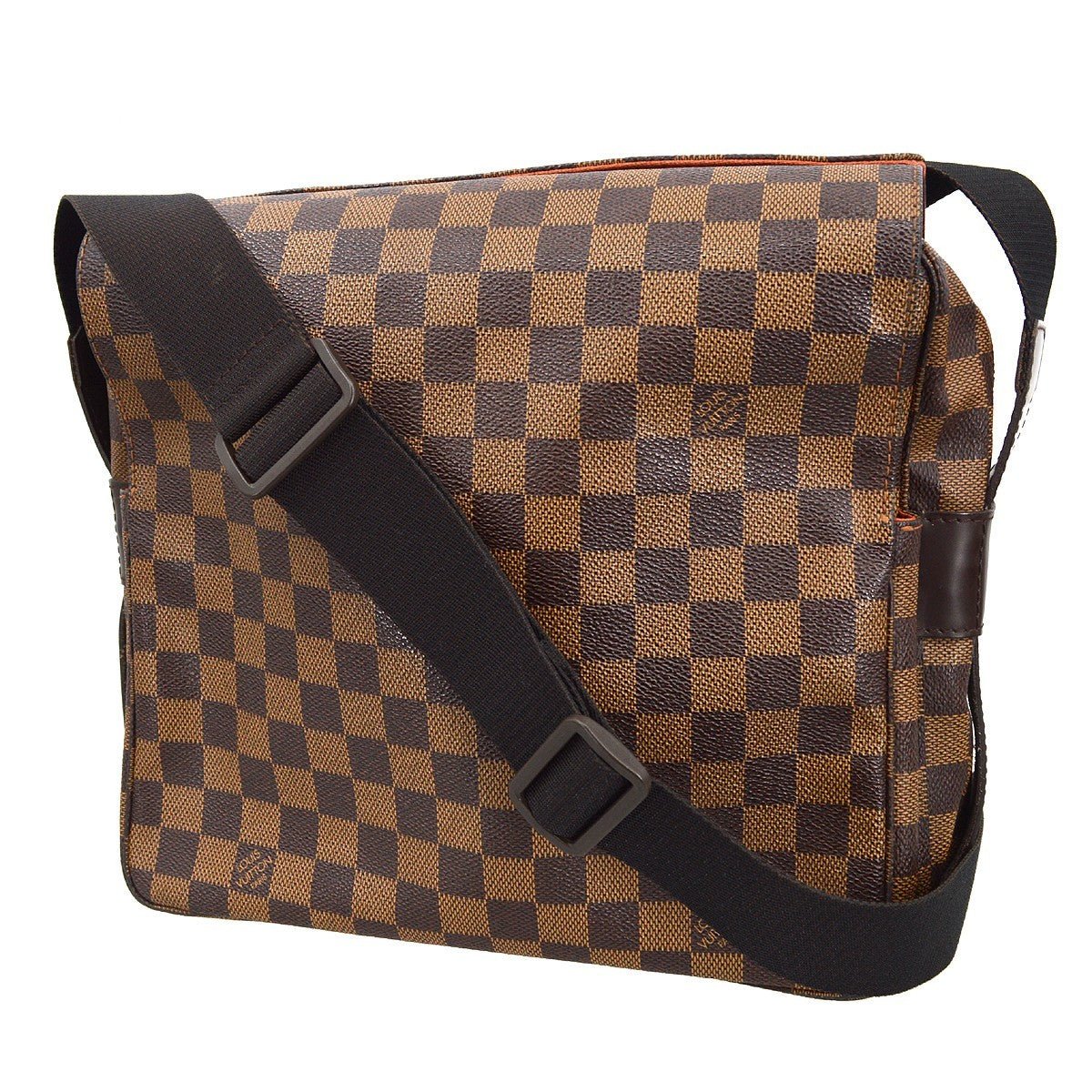 Louis Vuitton Naviglio Damier, Brown, Canvas, Shoulder Bag