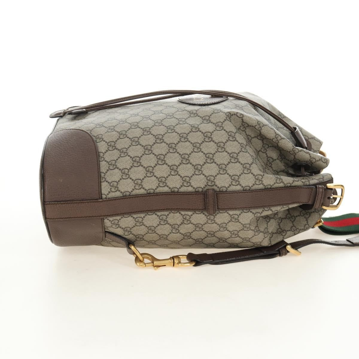 Gucci Neo Vintage Drawstring Bucket GG Coated Canvas, Beige, Canvas, Backpack
