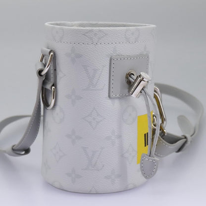 Louis Vuitton Chalk Nano Limited Edition Logo Story Monogram Canvas, Gray, Canvas, Clutch