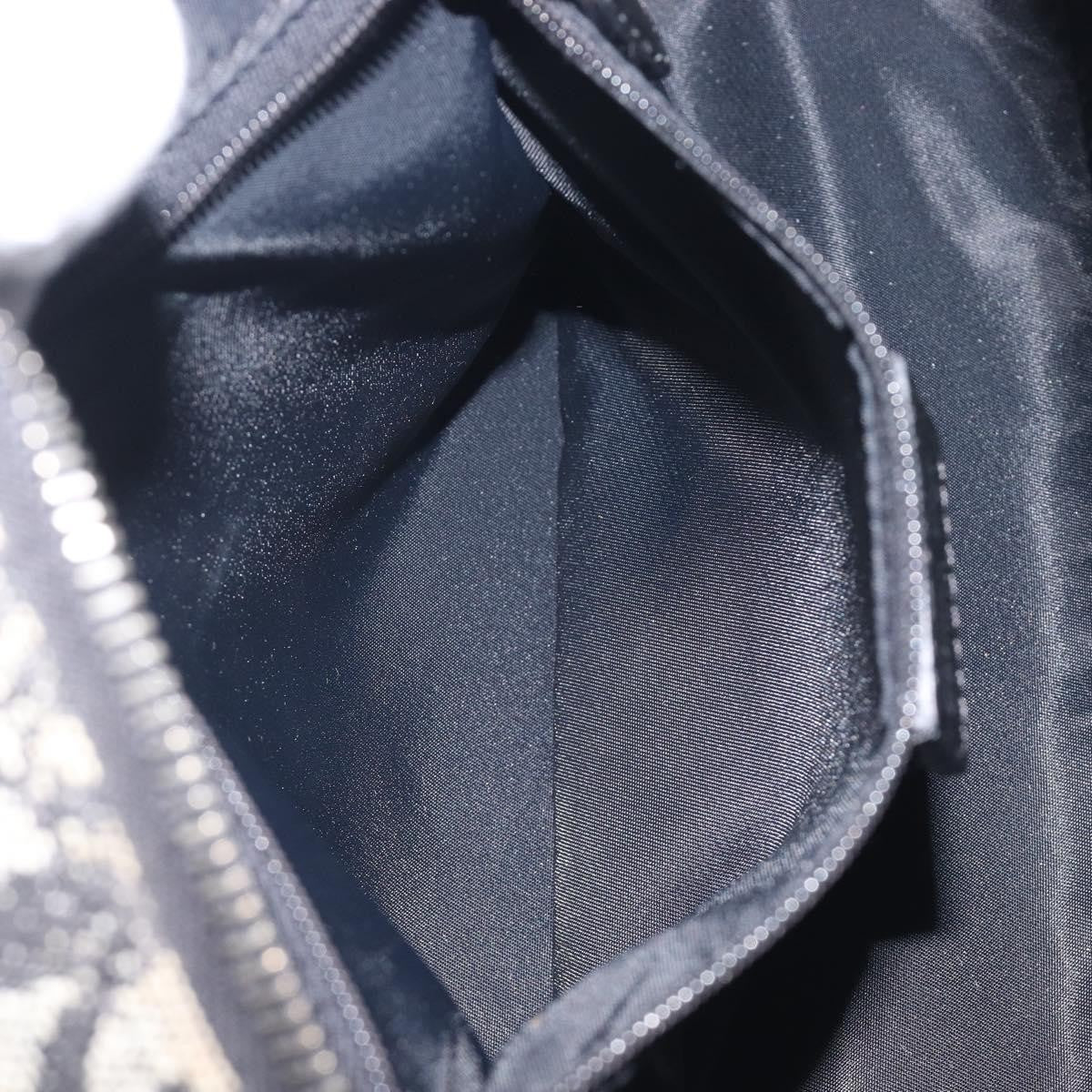 Christian Dior Trotter Double Saddle Canvas, Black, Canvas, Handbag