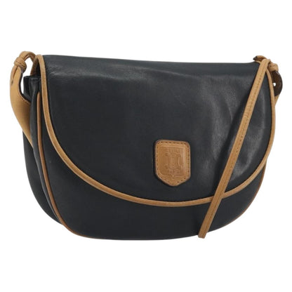 Celine Vintage Leather, Black, Leather, Shoulder Bag