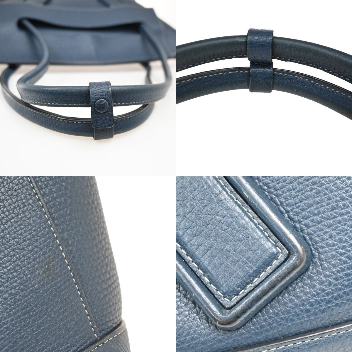 Bottega Veneta Arco Grainy Leather, Navy, Leather, Tote Bag