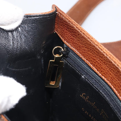 Salvatore Ferragamo Shoulder Bag Leather, Brown, Leather, Shoulder Bag