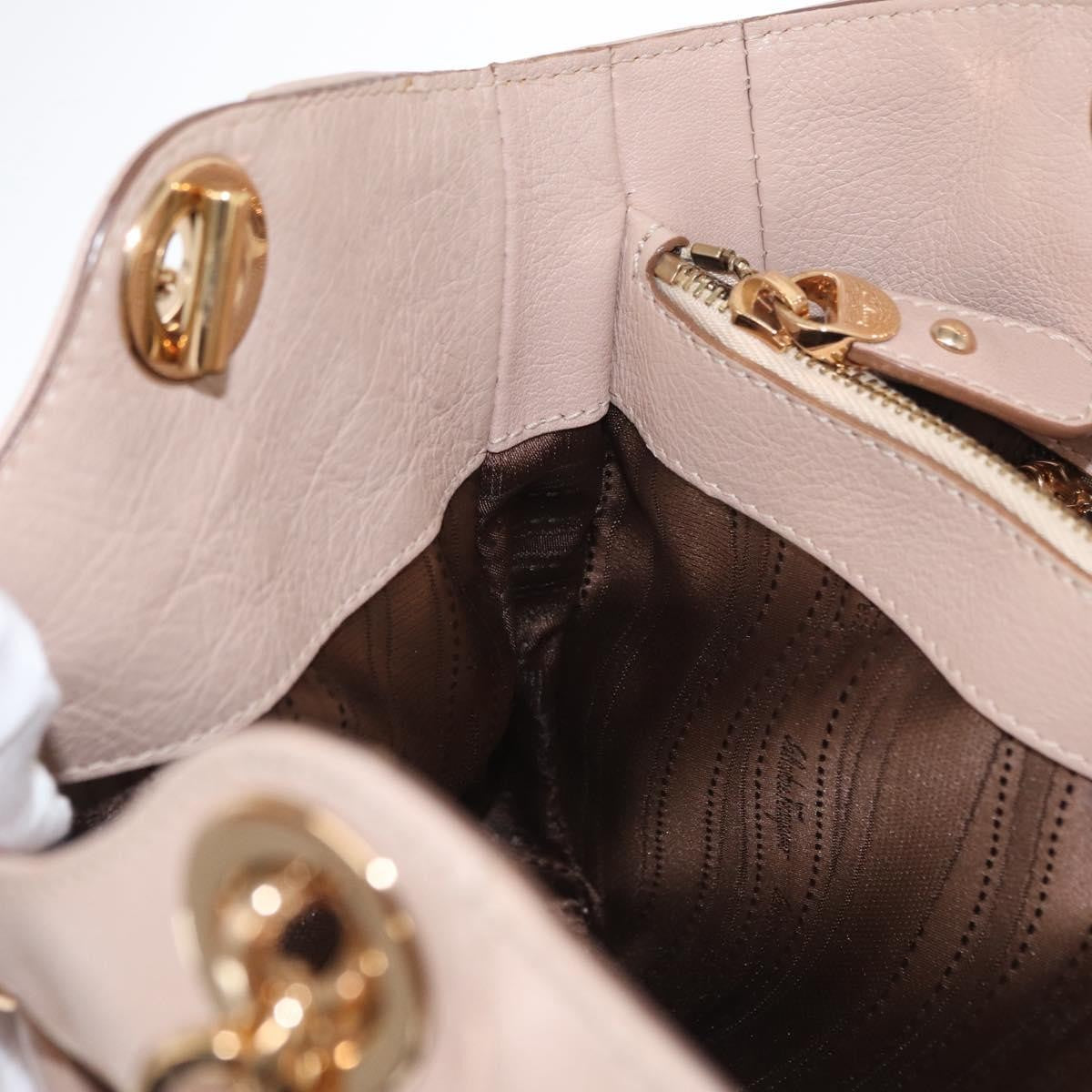 Salvatore Ferragamo Betulla Chain Tote Leather, Pink, Leather, Handbag
