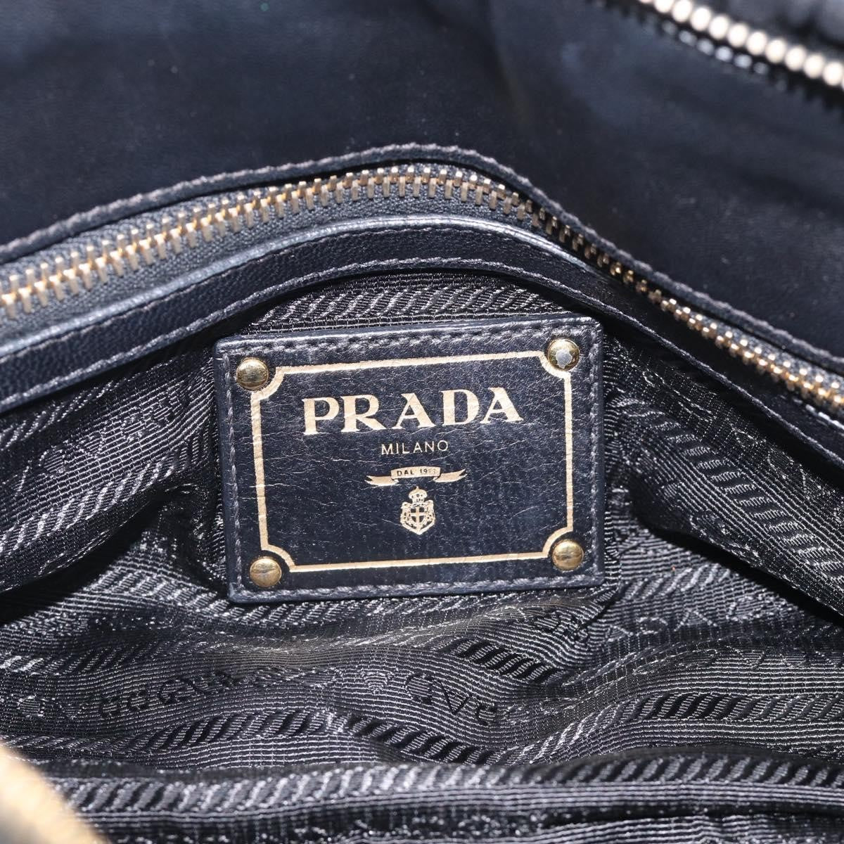 Prada Gaufre Convertible Satchel Nappa Leather, Black, Leather, Handbag