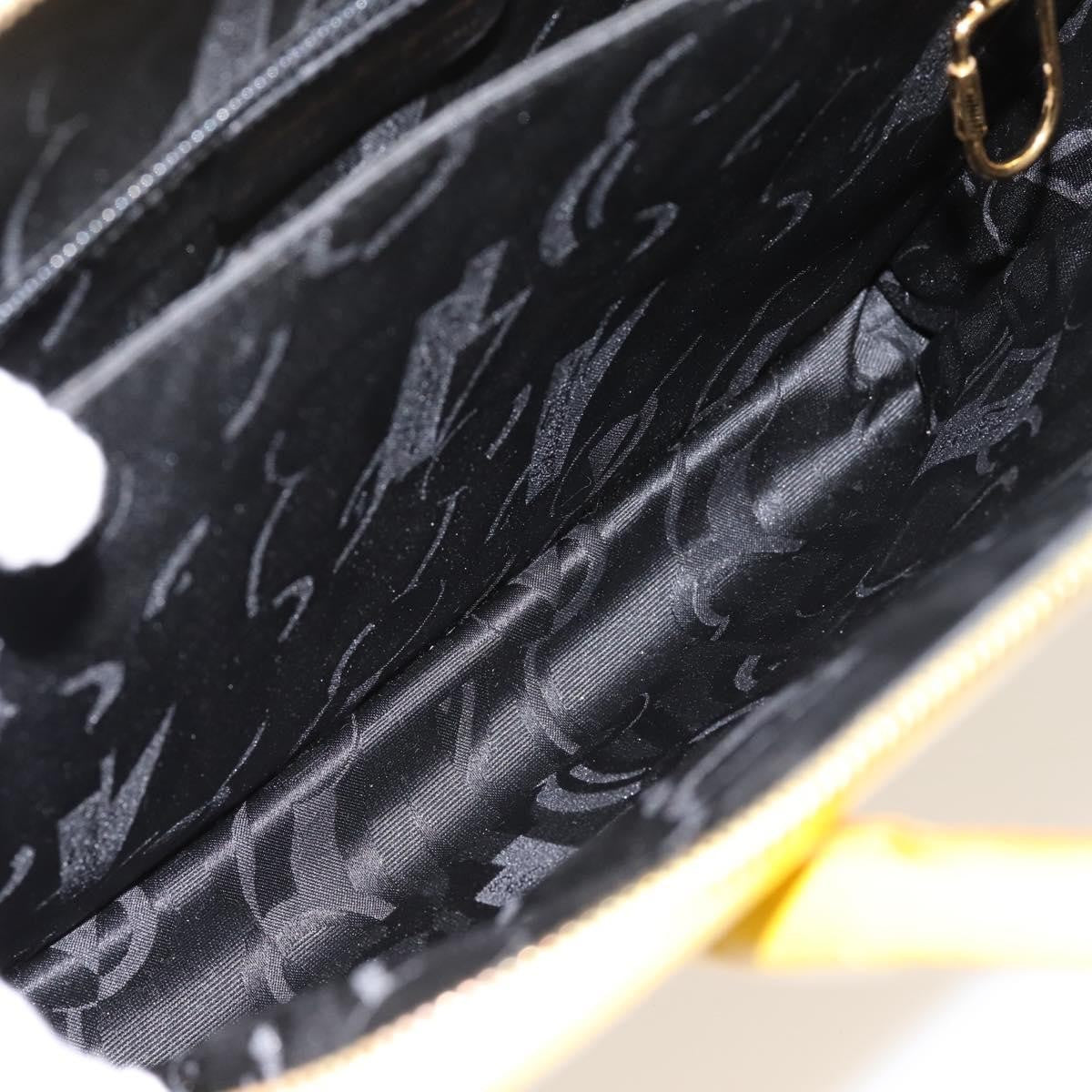 Salvatore Ferragamo Gancini Leather, Yellow, Leather, Handbag