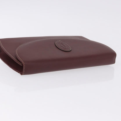 Cartier Must de Cartier Clutch Leather, Burgundy, Leather, Clutch