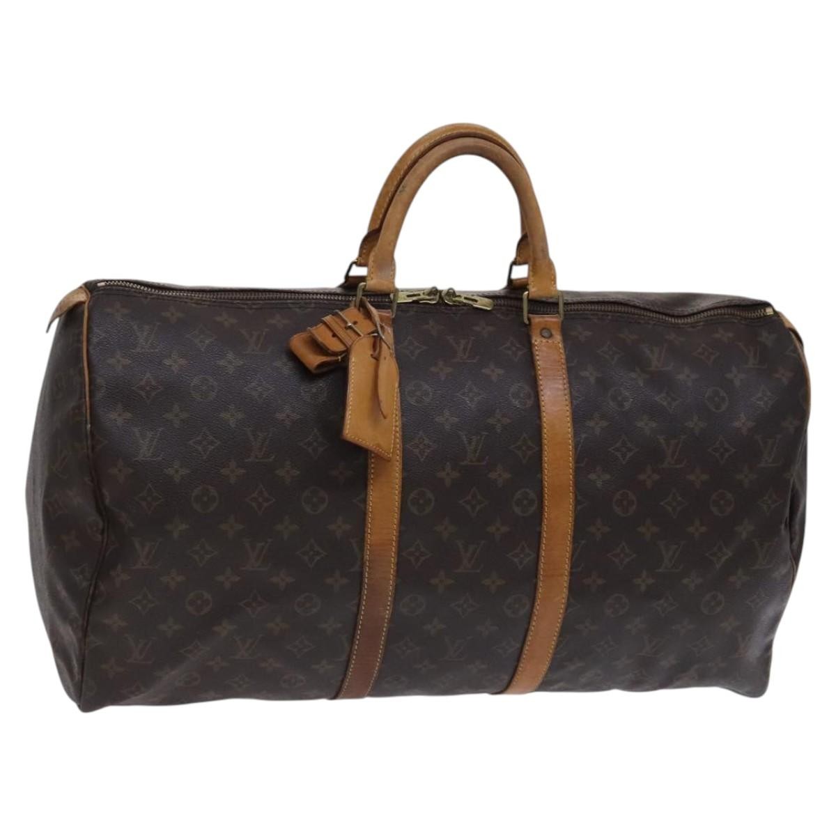 Louis Vuitton Keepall Monogram Canvas, Brown, Canvas, Travel Bag