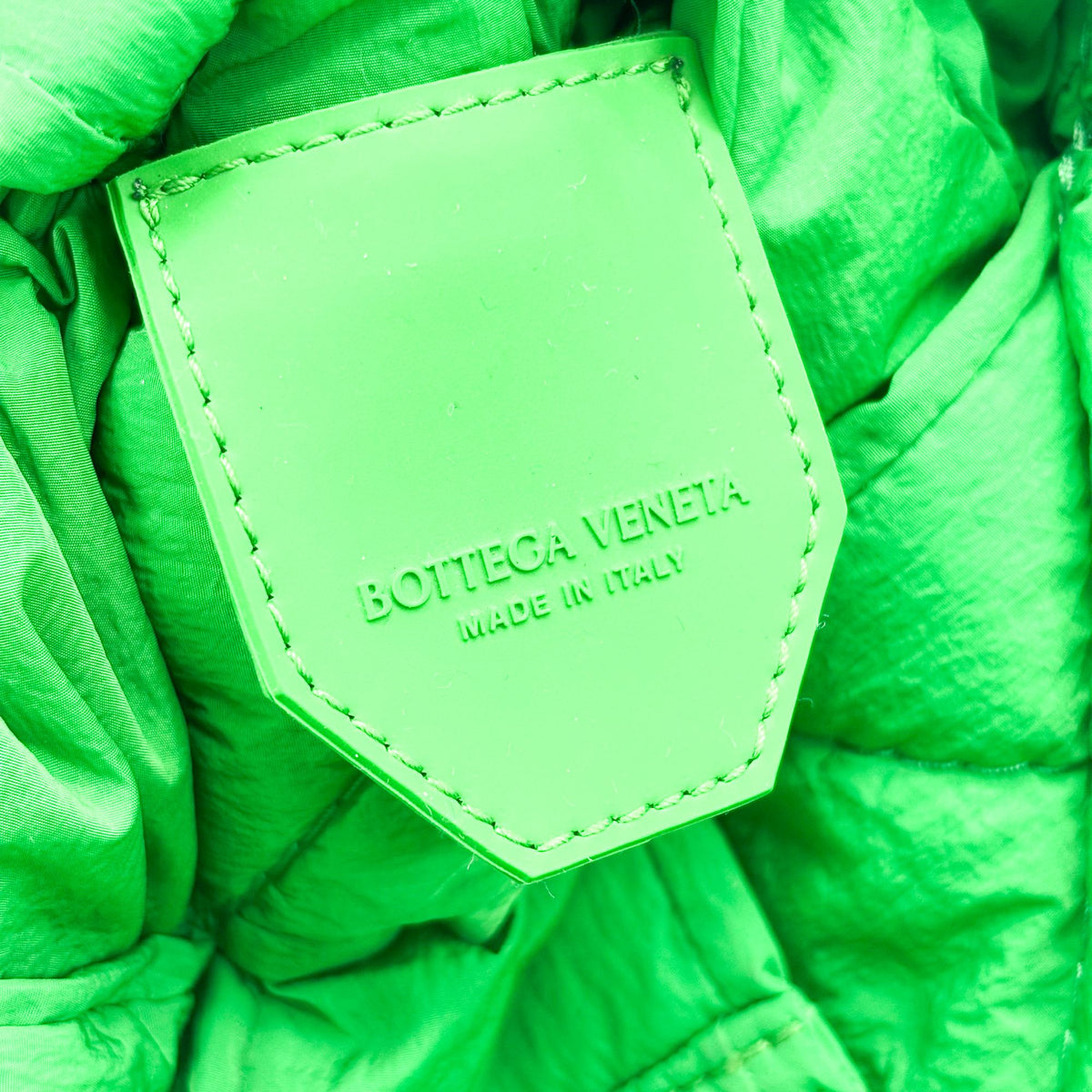 Bottega Veneta Padded Tech Cassette Intrecciato Nylon, Green, Nylon, Crossbody Bag