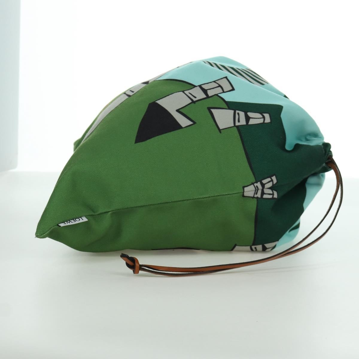 Loewe Paula Drawstring Printed Canvas, Multicolour, Canvas, Clutch
