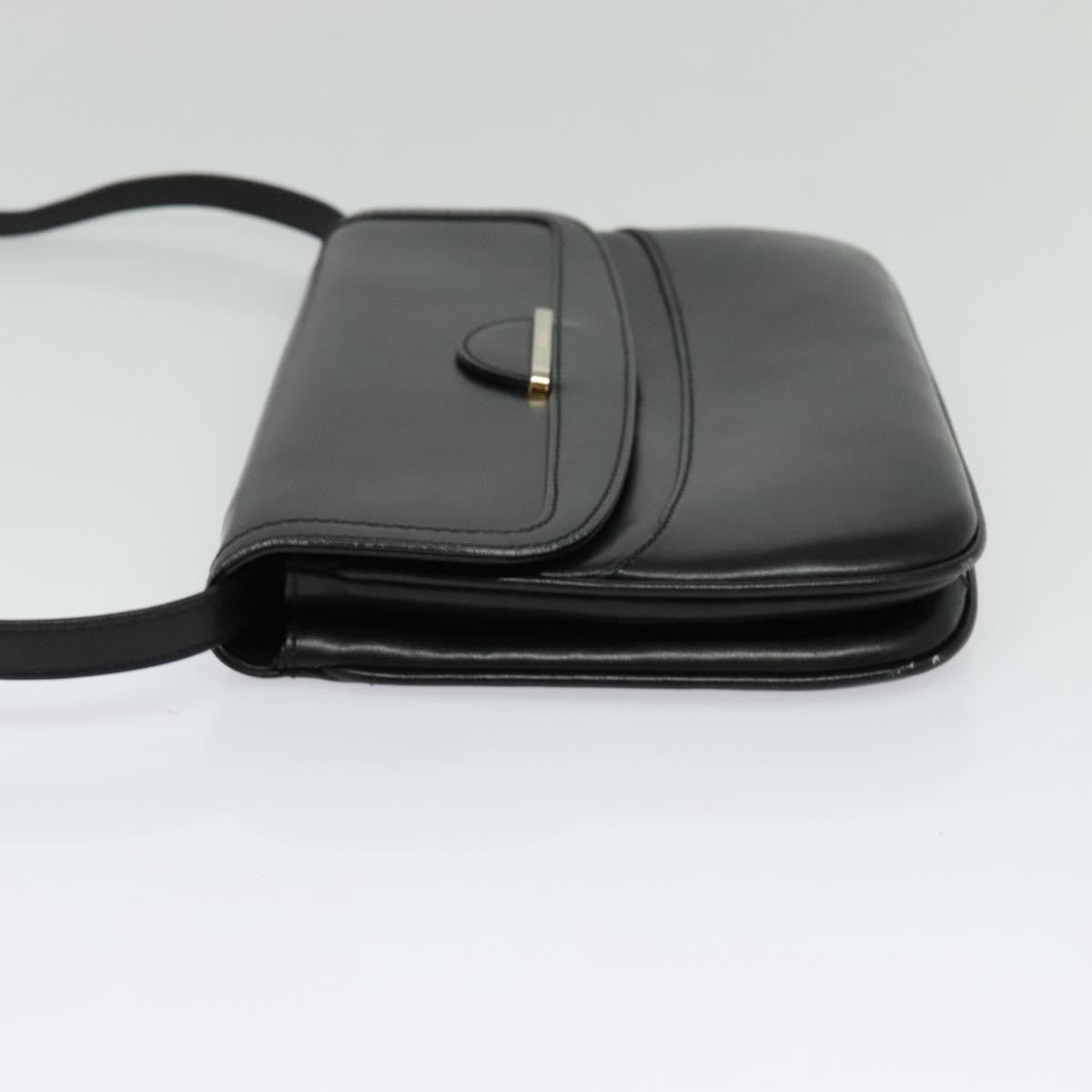 Bally Vintage Leather, Black, Leather, Shoulder Bag