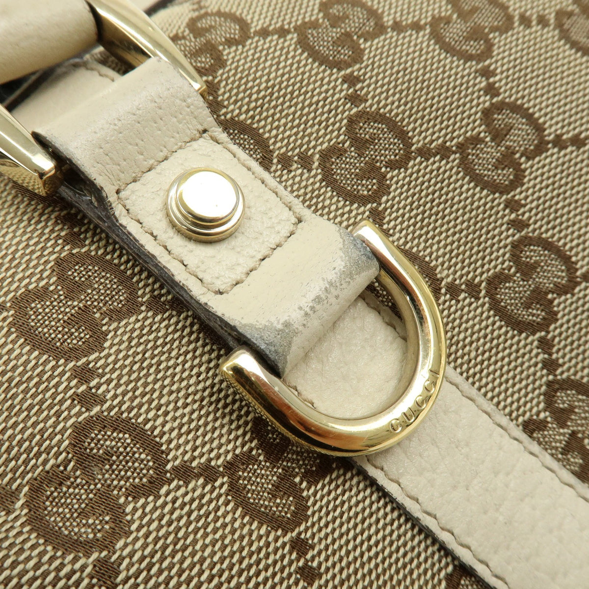 Gucci Abbey Boston GG Canvas, Beige, Canvas, Handbag