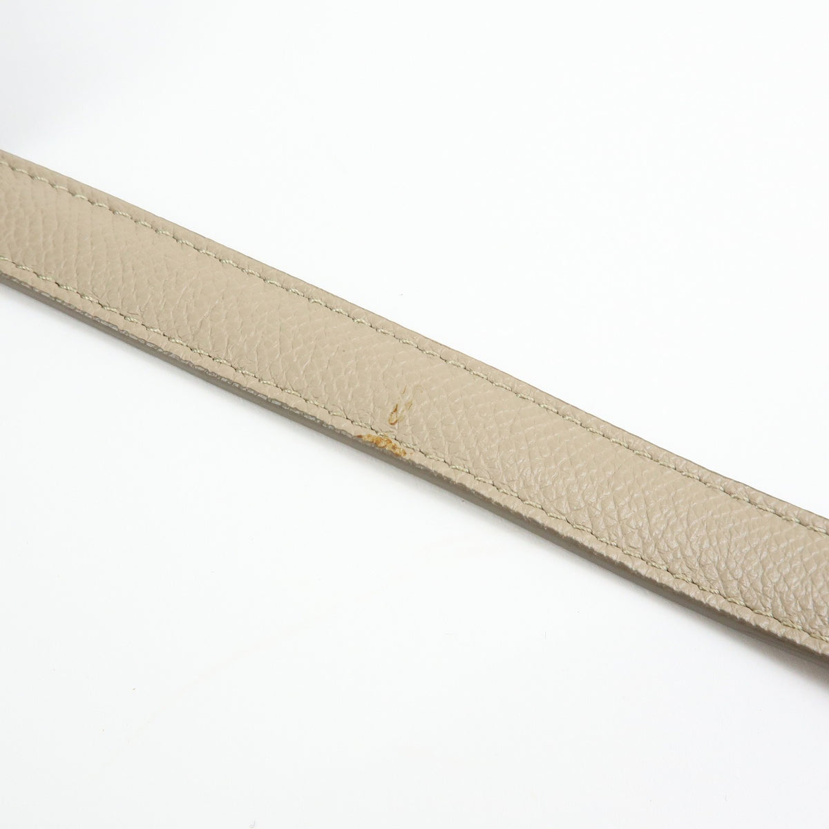 Celine Belt Textured Leather, Beige, Leather, Handbag