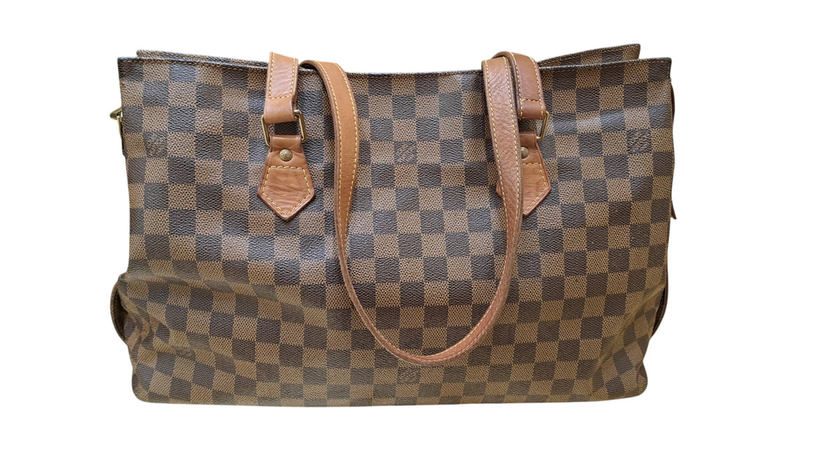 Louis Vuitton Chelsea Damier Ebene, Brown, Canvas, Tote Bag