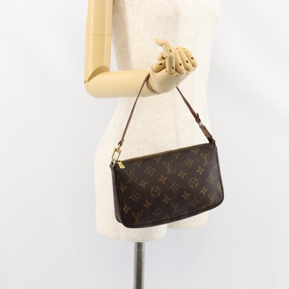 Louis Vuitton Pochette Accessoires Monogram Canvas, BROWN, CANVAS, Clutche & pouche