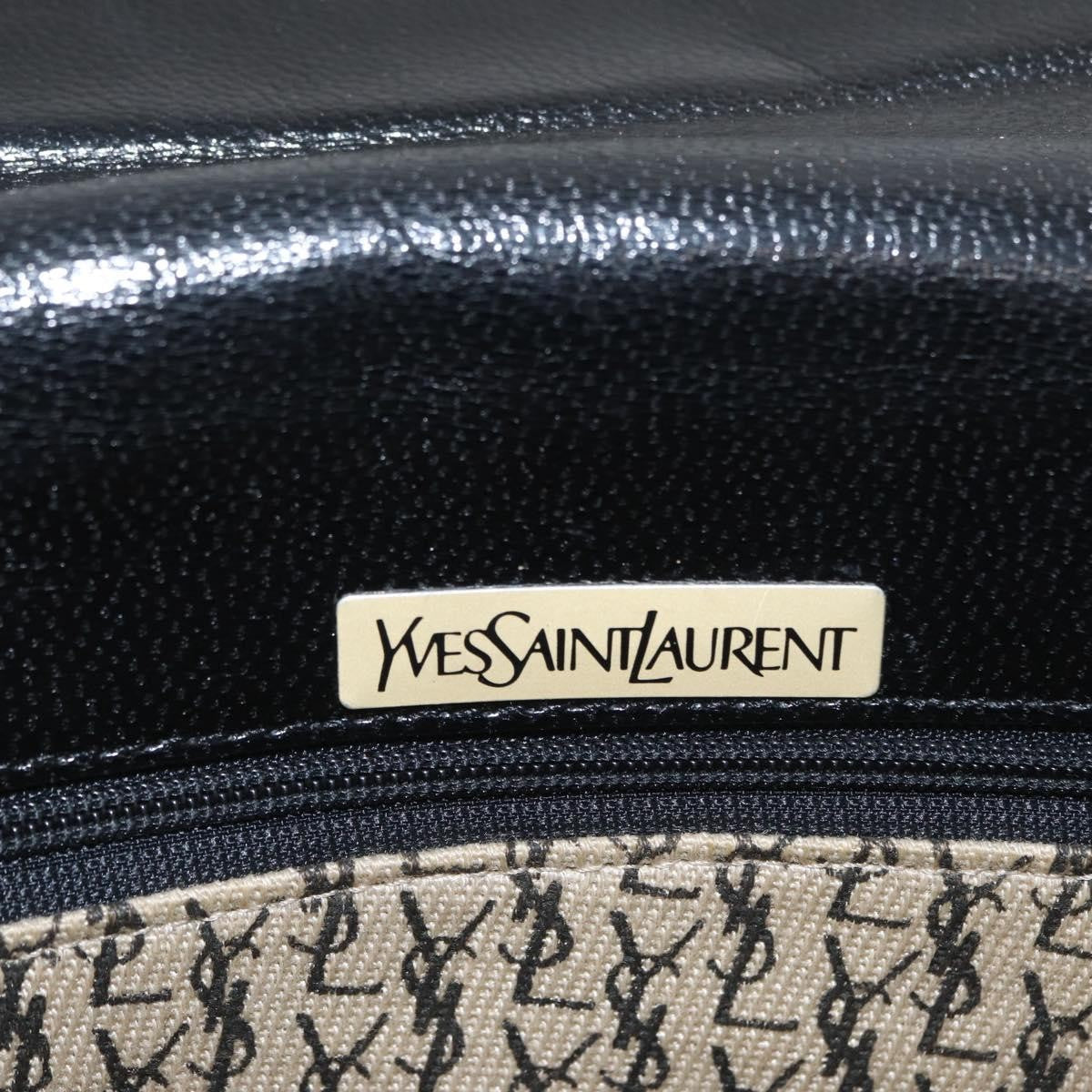 Saint Laurent Vintage Leather, Black, Leather, Shoulder Bag
