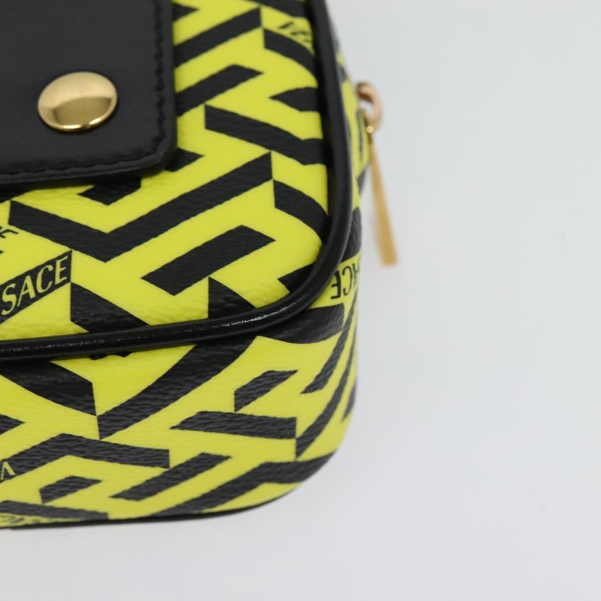 Versace Vintage Clutch Leather, Yellow, PVC, Clutch
