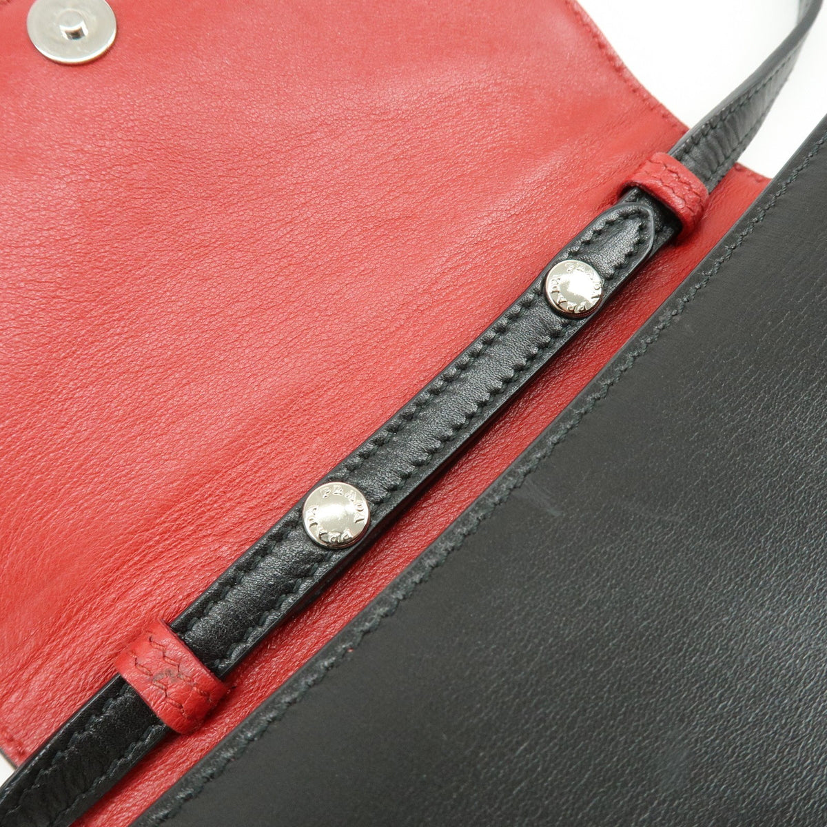Prada Wallet on Strap City Calfskin, Black, Leather, Crossbody Bag