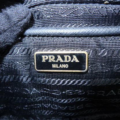 Prada Bow Camera Saffiano Leather, Black, Leather, Crossbody Bag