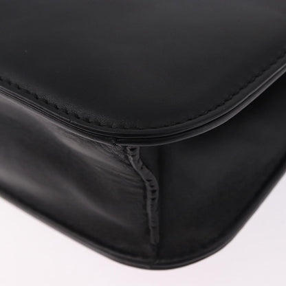 Valentino Garavani Glam Lock Leather, Black, Leather, Shoulder Bag