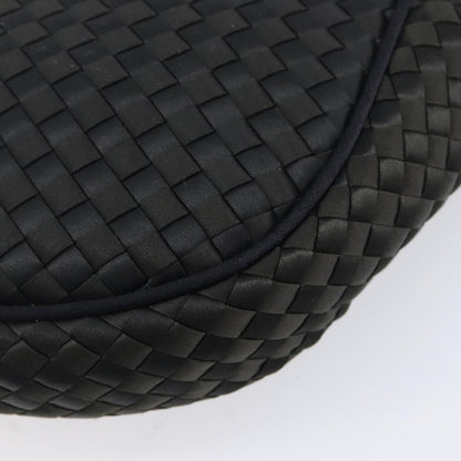 Bottega Veneta Vintage Intrecciato Hobo Nylon, Black, Nylon, Shoulder Bag