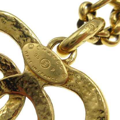 Chanel CC Heart Pendant Metal, Gold, Gold Plated, Necklace