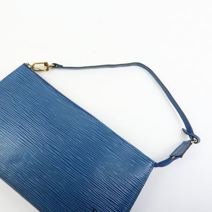 Louis Vuitton Pochette Accessoires Epi Leather, Blue, Leather, Clutch