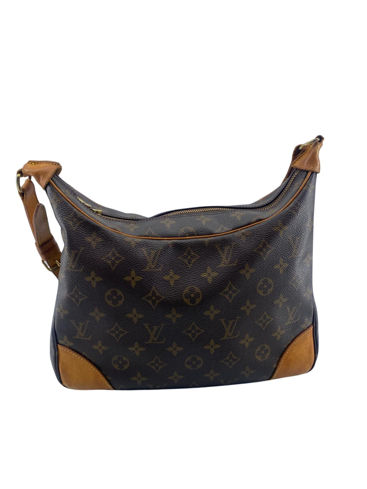 Louis Vuitton Boulogne, Brown, Leather, shoulder