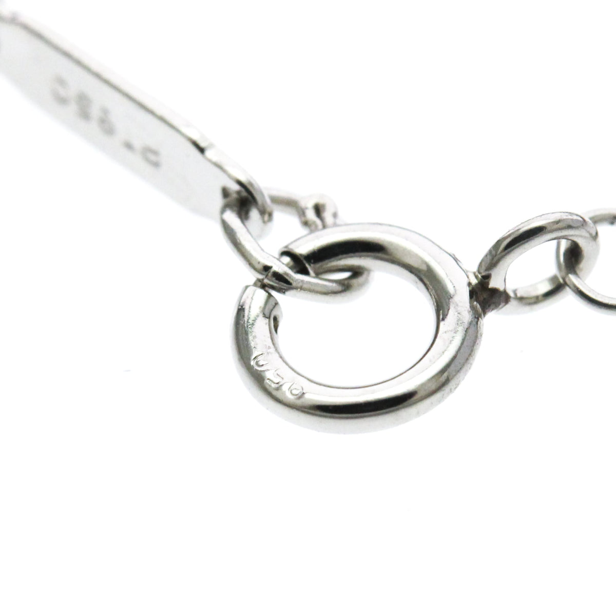 Tiffany & Co. Solitaire Pendant Platinum with Emerald Cut Diamond, Silver, Platinum, Necklace