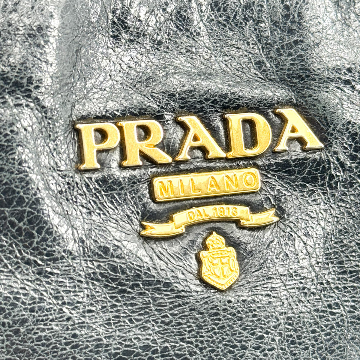 Prada Convertible Boston Vitello Shine, Black, Leather, Handbag