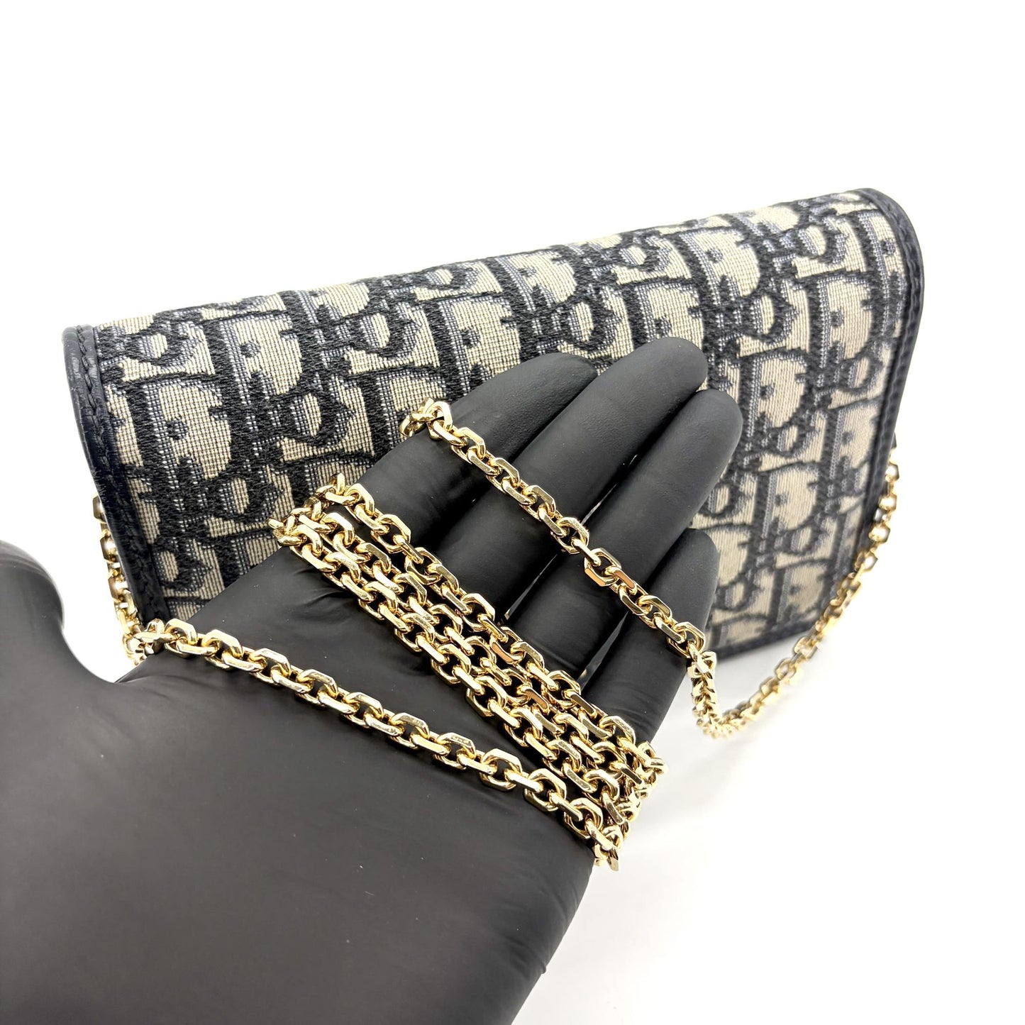 Christian Dior 30 Montaigne 2-in-1 Oblique Canvas, Beige, Canvas, Clutch